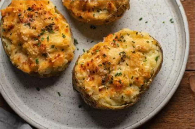 Caviar-Topped Twice-Baked Baby Potatoes 1