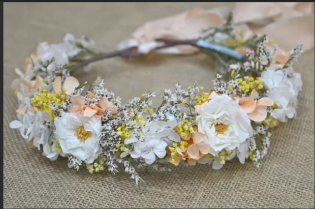 Create Your Own Dried Floral and Ribbon Crown 3
